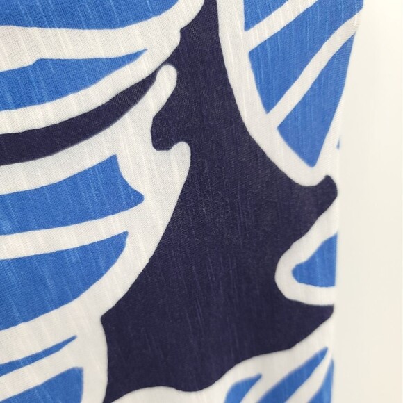 Tori Richard Honolulu Blouson Mini Dress Smocked Waist Floral Print Blue… - Picture 8 of 11